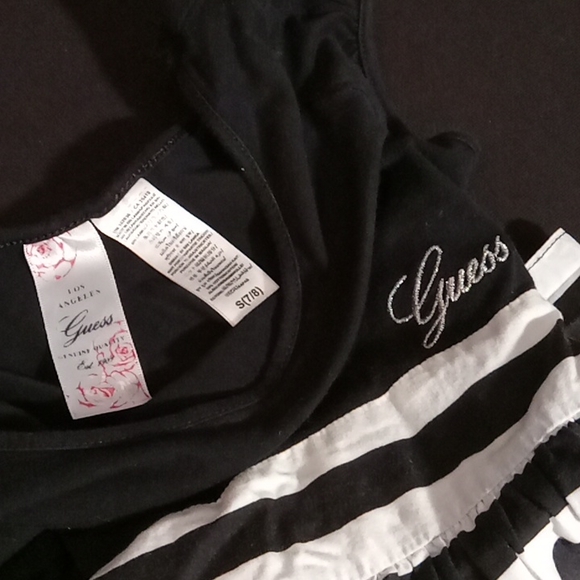 GUESS Black and White Dress w/ Pink Flowers Size S (7/8) - Picture 3 of 8